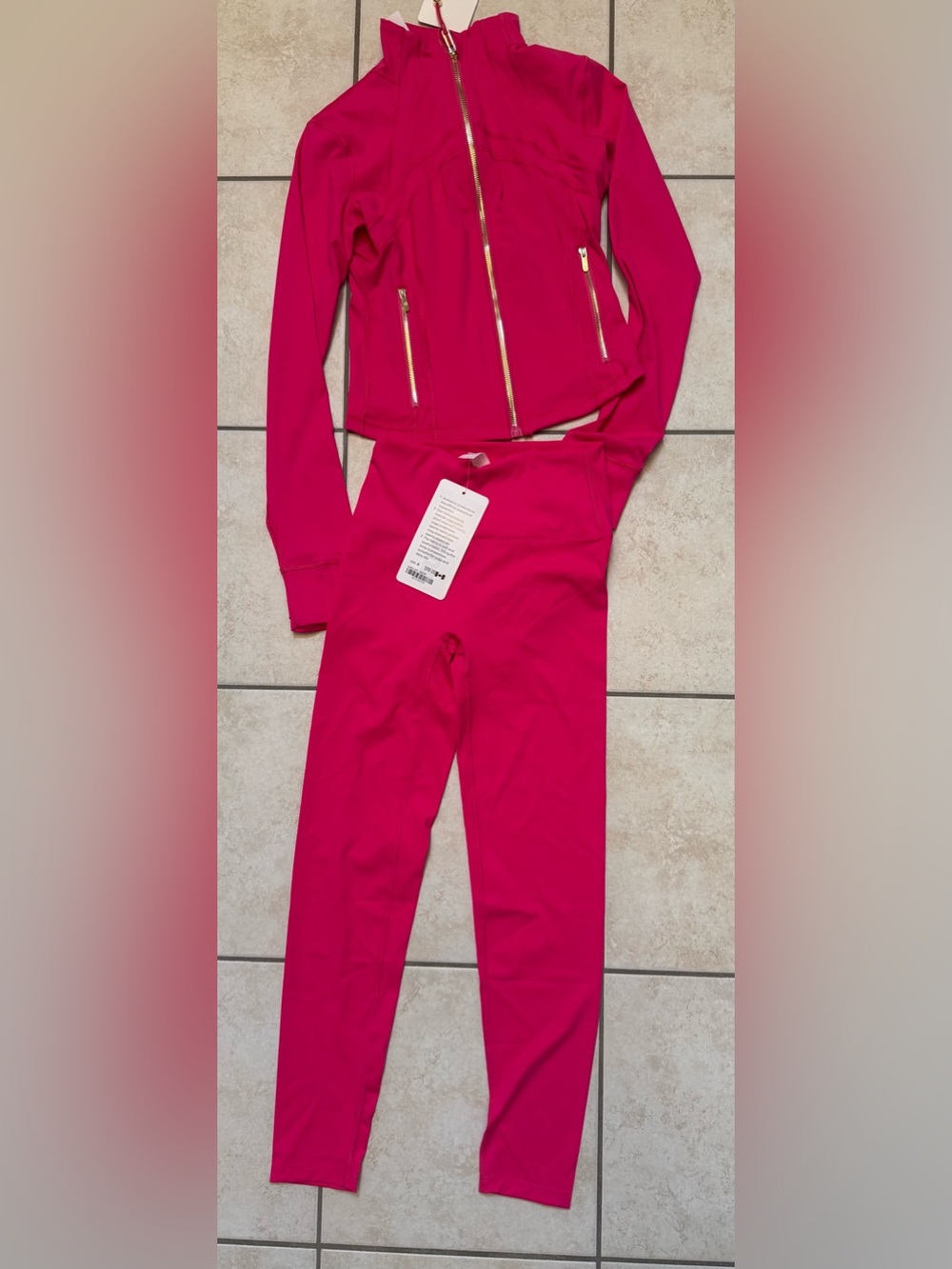 lululemon athletica Hot Pink Leggings Set